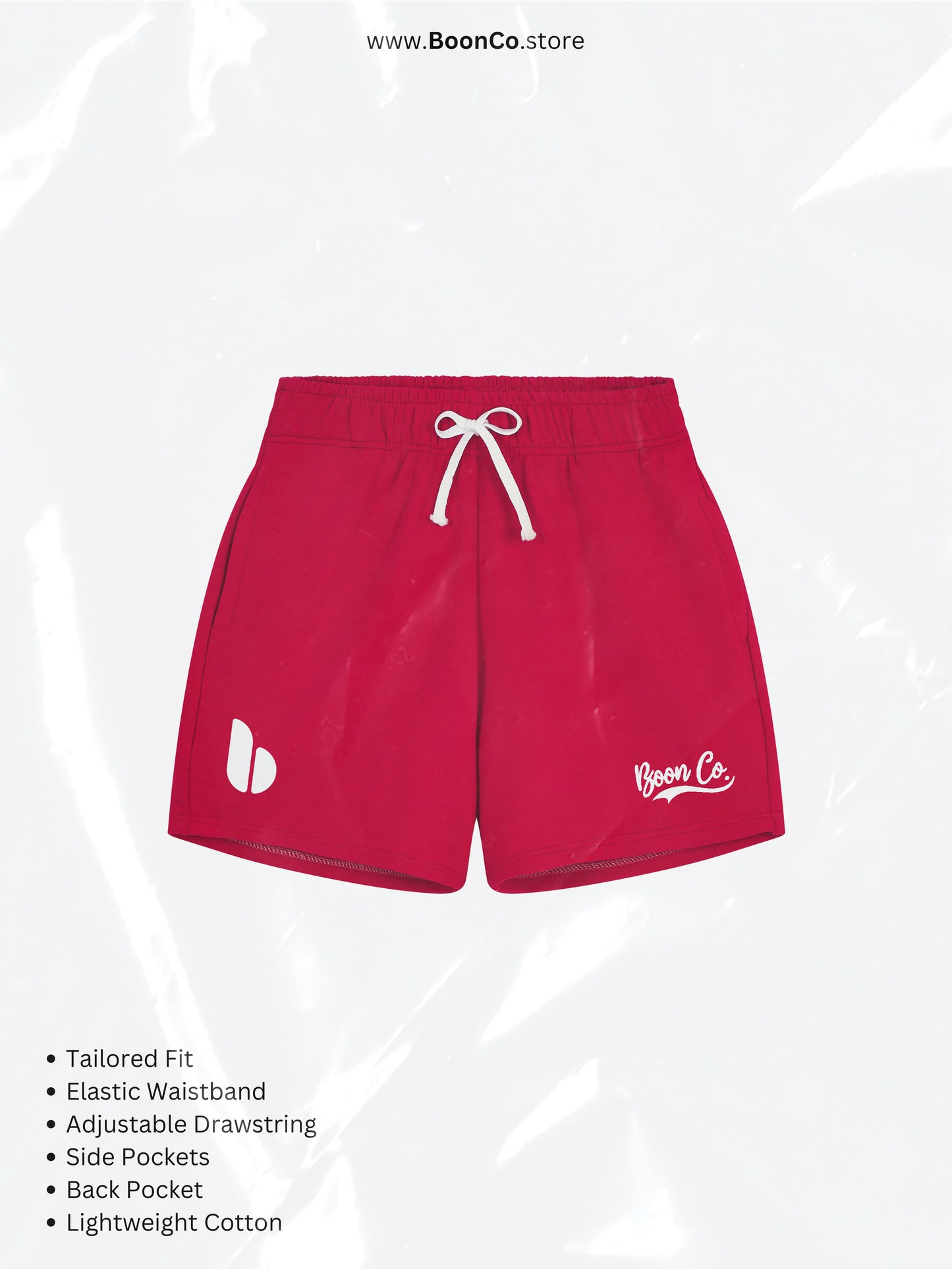 "Basic Logo" Shorts in BLK/GRY/RED