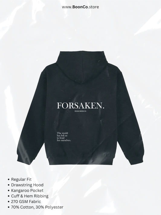 "Forsaken" Hoodie in BLK/GRY