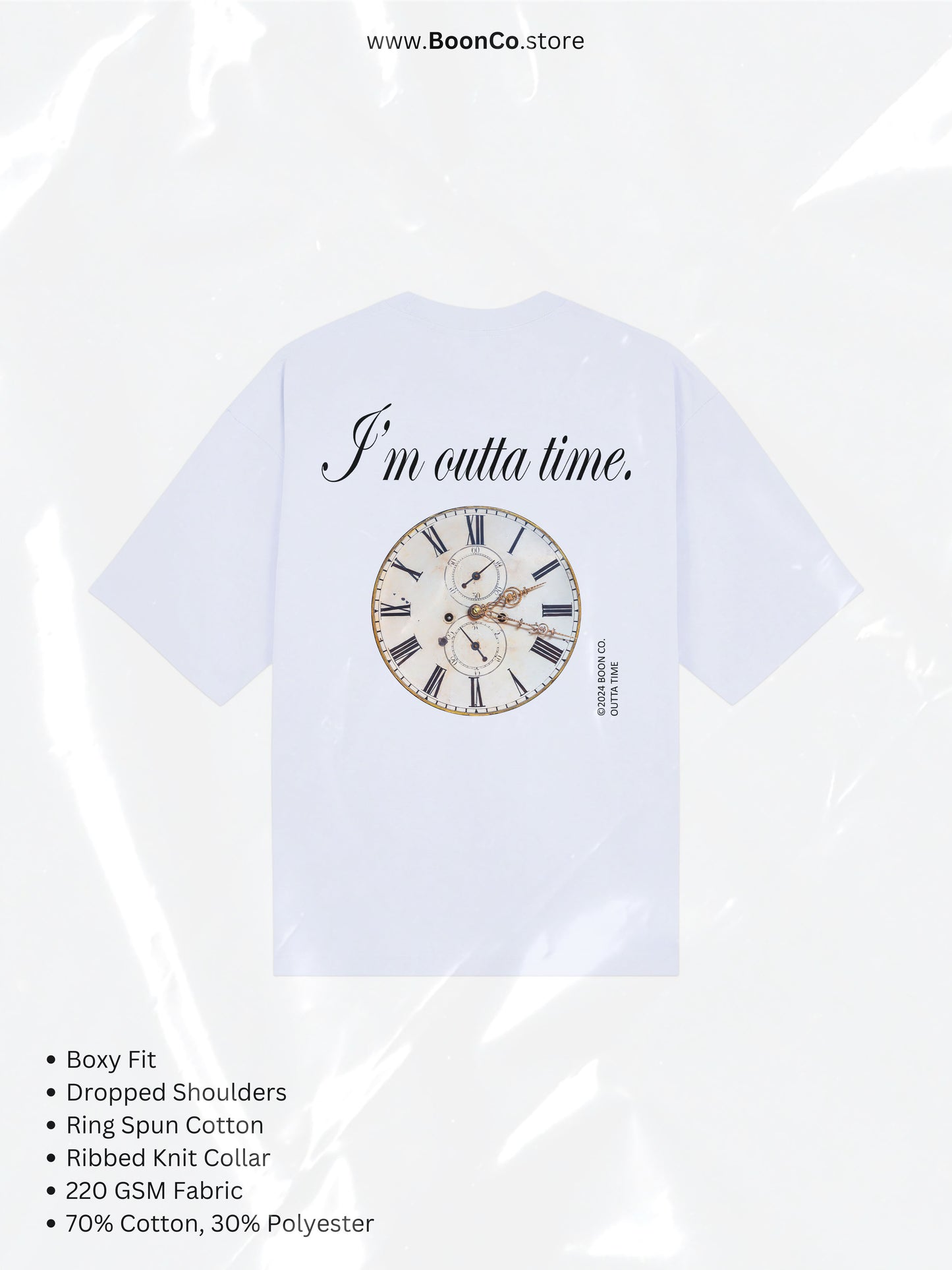 "Outta Time" Tee in WHT