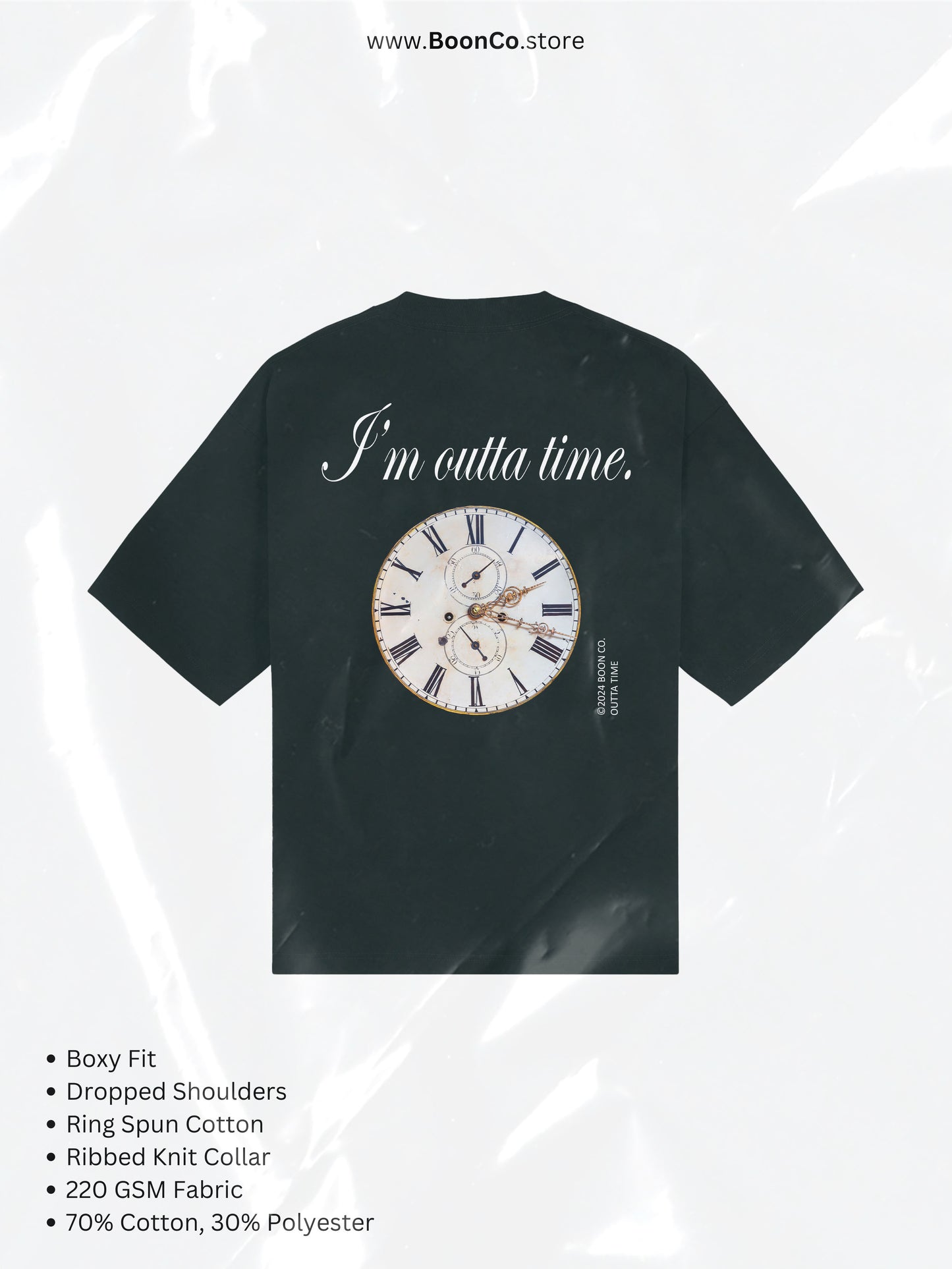 "Outta Time" Tee in BLK