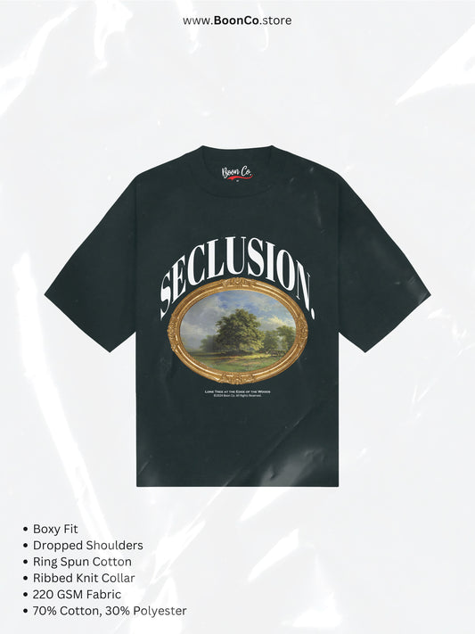 "Seclusion" Tee in BLK